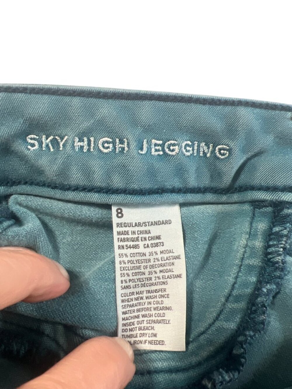 American Eagle Outfitters Sky High Jegging Teal - Picture 6 of 8